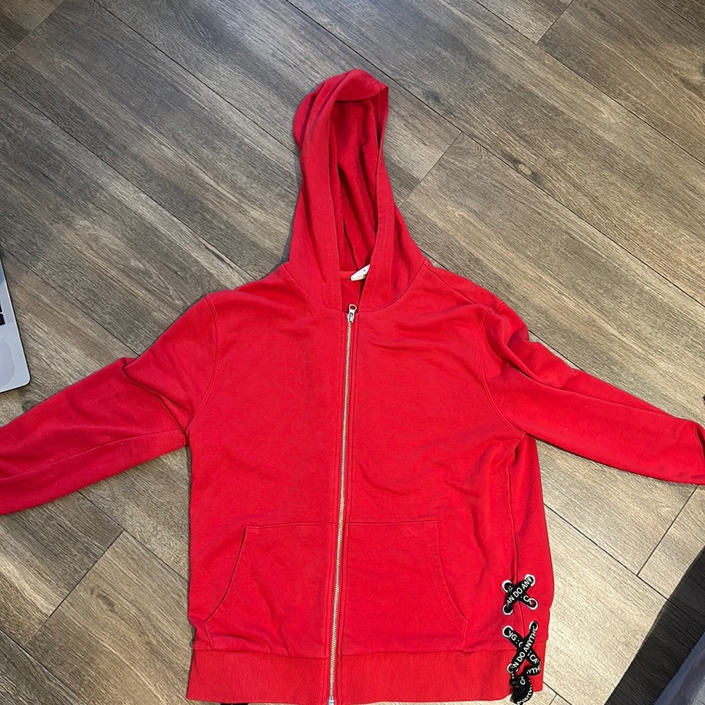 Fox Brand Red Solid Zip Up Jacket